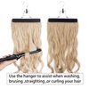RJMBMUP 1 Pack Hair Extension Satin Storage Bag with Hanger Wig Holder Bundles Hairpieces Ponytail Wig Style Hair Travel Black Color