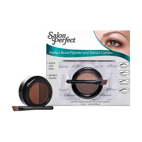 Salon Perfect Perfect Brow Powder and Stencil Combo, 0.08 oz