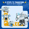 Super Wings Transformer Toys, 5 in Traver Airplane Transformer Figures Toys, 2 in 1 Mode Rescue Bots Action Figure Toys for 3-5 Year Old Boys Girls, Fun Plane Toys for Toddlers Kids Age 3 4 5 6 7
