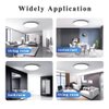 CHENBEN Flush Mount Ceiling Light Fixture 24W LED Modern Ceiling Lamps 7200K Shower Light Waterproof LED Light Fixtures Ceiling Mount for Kitchen/Bedroom/Shower/Hallway/Bathroom/Living Room,Black