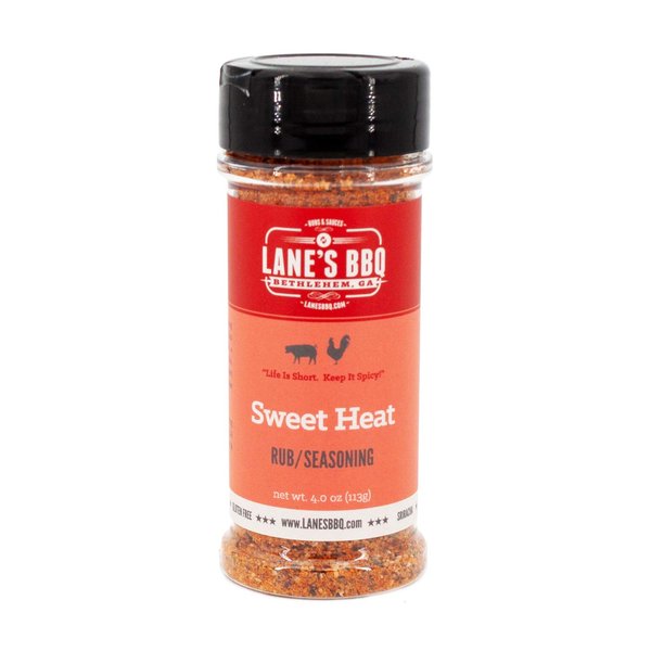 Lane's Sweet Heat Rub and Seasoning- Sweet and Spicy Rub | Delicious Rib Rub | Incredible Chicken Wing Seasoning | All Natural | Gluten Free | No MSG | No Preservatives | Made in the USA - 4oz