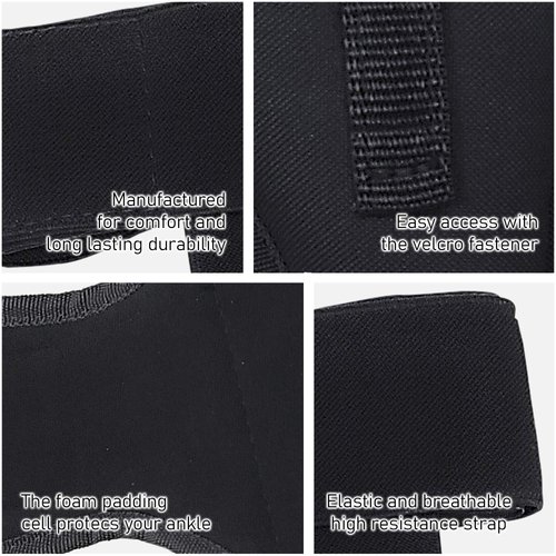 Ankle Concealed Carry Revolver Holster - Fits: Most J Frames .38, S&W, Charters, Rossi, LCR, Taurus 38 - Concealed and Comfortable to use (68B) (Right)