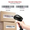 Esky Barcode Scanner with Stand, Wired Handheld Bar Code Scanner with Adjustable Stand, Automatic 1D USB Laser Scanner Support Windows/Mac/Linux for Store, Supermarket, Warehouse, Library
