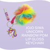 JoJo Siwa Unicorn Rainbow Pom Lip Gloss Keychain