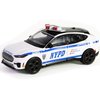 2022 Mach-E GT White with Blue Stripes (New York City Police Department) Hot Pursuit Series 45 1/64 Diecast Model Car by Greenlight 43030F