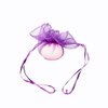 Bezall 50Pcs Organza Tulle Circles with Drawstring, 9.8 Inch Round Mesh Jewelry Candy Pouch Christmas Wedding Party Favor Gift Bags (Purple)