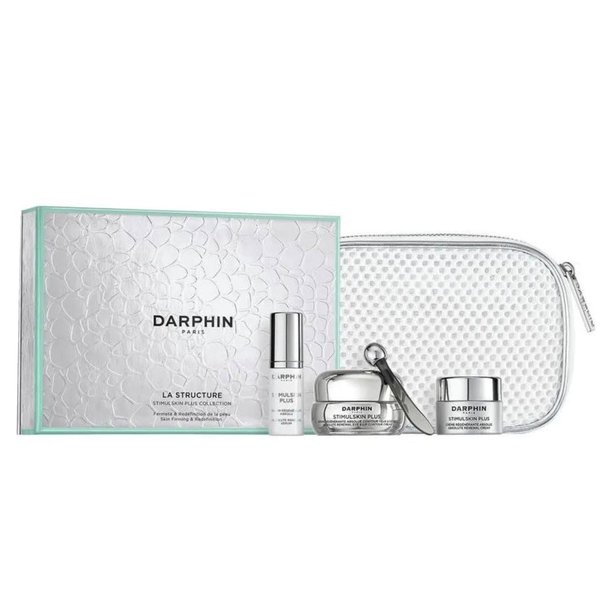 Darphin La Structure Stimulskin Plus 4 Piece Collection - Renewal Cream - Renewal Serum - Renewal Eye & Lip Cream - Cosmetic Bag