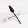 Fasaki VOLCANO 3XC Tungsten Carbide Nail Drill Bits 3/32 - Fastest Safety Remove Acrylic, Hard Gel, Save Time Long-Lasting Nail Drill Bits With Purple Coarse Cover