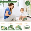 MCGMITT Portable Potty for Kids Travel - Foldable Training Toilet Chair for Toddler Girls with Storage Bags, Potty Training Toilet for Outdoor and Indoor Easy to Clean(Green)