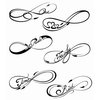 Dopetattoo 6 sheets Temporary Tattoos Infinity Symbols Family Symbol Love for Women Fake tattoos for Neck Arm Face Body