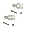 Dailydanny 2 Pack Chain Link Fence Frame Gate Post Female Hinge with Bolts and Nuts (1-5/8 Inch)