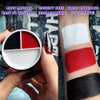 DE'LANCI Black White Red Face Body Paint with Brush, funny Clown Makeup for Halloween Special Effect, Long Lasting Waterproof SFX Makeup Face Painting Kit, Professional Halloween Joker Clown Makeup