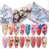 Flowers Nail Foil Transfer Stickers Decals, Flowers Nail Transfer Foils Sticker Designs Summer Floral Nail Art Decals Acrylic Nails Supplies for Women Girls Manicure Tips Decorations (10 Sheets)