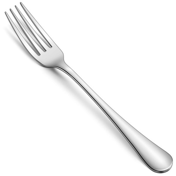 Hiware Dinner Forks Set, Food-Grade 18/8 Stainless Steel Forks Silverware, Mirror Polished, Dishwasher Safe - Set of 12, 8 Inches