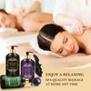 Pjordo 3 Pack Massage Oil for Massage Therapy, Lavender Oil for Relaxation, Sore Muscle Arnica Oil & Cellulite Massage Oil, with Massage Roller Ball & Thumb Saver Massage Tool, Massage Kit for Him Her