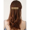 4 Pcs Metal Hair Clips French Hair Barrettes Flat Spring Clamps Strong Hold Vintage Hair Clips Snap Hair Accessories for Women Girls (Gold)