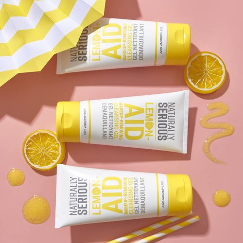 Naturally Serious | Lemon-Aid Makeup-Removing Cleansing Gel, Vitamin C Cleanser, Makeup-Removing Cleanser, Gel Cleanser For Oily Skin, Vegan Skincare, Cruelty-Free Skincare