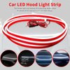 DREAMOTOR 94.5 Inch Car Hood Light Strip, White Exterior Dynamic Car LED Hood Light, Flexible & Waterproof, Universal Exterior Daytime Running Light Strip with Fuse Protection for Cars, SUVs, Trucks