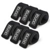 DONQL Fishing Belt Fishing Rod Ties Stretchy Rod Straps Fishing Rod Belt Fishing Rod Holders for Casting Rods, Spinning Rods and Fly Rods(Black,6Pcs)