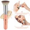Foundation Brush, HEYMKGO Flat Top Kabuki Foundation Brush for Liquid Makeup, Professional Synthetic Makeup Brushes for Blending Liquid Powder or Cream Beauty Face Makeup Tools