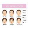 Purple Washable Eyebrow Stencils, Eyebrow Shaping Kit, Eyebrow Template,8 Styles Reusable Eyebrow Stencil with Handle and Strap Eyebrow Color Eyes