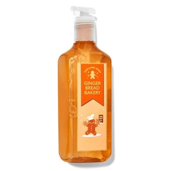 Bath Body Ginger Bread Bakery Cleansing Gel Hand Soap | 8 Fl Oz | Scented with Natural Essential Oils