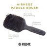 Kent AH13G Airhedz Pro Pure Bristle Paddle Brush (Medium, Grey) - for Smoothing and Finishing