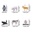 JOKFEICE Small Polar Animals Figurines, 25pcs Realistic Plastic Penguin Polar Bear Action Model for Early Educational, Birthday Cupcake Topper for Kids