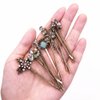 10PCS Retro Hair Pins Vintage Hair Clips Elegant Crystal Rhinestone Hairpins Metal Bobby Pins Hair Accessories for Women Ladies and Girls Headwear Styling Tools