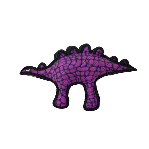 TUFFY - World's Tuffest Soft Dog Toy - Junior Dinosaur Stegosaurus- Squeakers- Multiple Layers. Made Durable, Strong & Tough. Interactive Play (Tug, Toss & Fetch). Machine Washable & Floats
