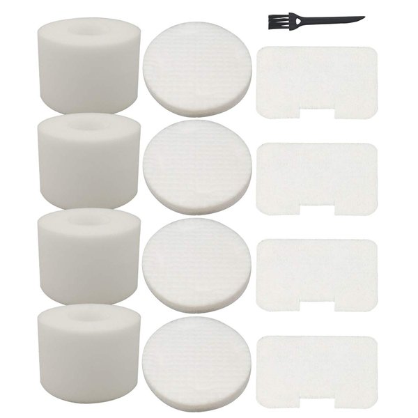 Dttery 4 Pack Filters Kit Replacement for Shark Navigator Deluxe Upright Vacuum NV42, NV44, NV46, UV402 Part # XFF36