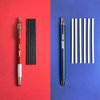 Carmel 2.8mm Leads for Mechanical Grease Pencil, 100 Refills (Black), Thick Waxy Leads, Soft Greasy Leads for Mechanical China Marker