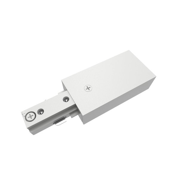 VEOLUX Lighting, H Track Live End Connector in White, UL Listed