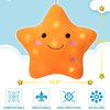 DearSun 13''Creative Twinkle Star Colorful Night Light Plush Pillows Light up Night Stuffed Toys Perfect for Birthday Christmas Holiday Valentines (Orange)