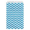888 Display - 200 pcs of 6" x 9" Blue Chevron Paper Gift Bags Shopping Sales Flat Bags