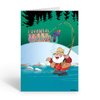 Stonehouse Collection | Fly Fishing Santa Christmas Card | River Fishing Holiday Cards |18 Cards and Envelopes | USA Made