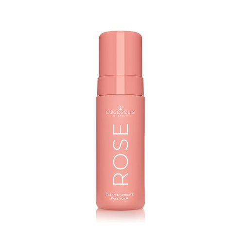 COCOSOLIS Rose Clean & Hydrate Face Foam Deep Pore Facial Cleansing Foam with Moisturising Hyaluronic Acid and Glycerine