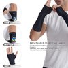 HiRui Volleyball Arm Guards Arm Sleeves, Passing Forearm Sleeves with Protection Pads and Thumb Hole for Kids Youth Women Men (Black, Small)