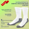 Relaxed Lose Binding Top Viscose Bamboo Diabetic Socks Crew 3-Pairs (9-11, Black)