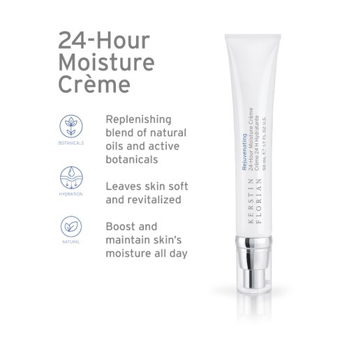 Kerstin Florian 24-Hour Moisture Crème, Anti Aging Face Moisturizer with Antioxidants & Vitamin E, Reparative Anti-Wrinkle Cream to Smooth Fine Lines, Paraben Free (1.7 fl oz)