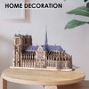 Piececool 3D Metal Puzzles for Adults and Teens, Notre Dame De Paris Church Metal Model Kit, Challenge French Cathedral Brain Teaser Architecture Building Blocks Puzzle, 382 Pcs