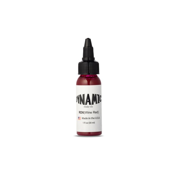 DYNAMIC COLOR CO- Wine Red Tattoo Ink (1oz Bottle): Vibrant, Sterilized, Vegan & USA-Made Since 1990 – Trusted by Artists Worldwide