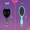 Tangle Angel Detangling Hair Brush - Anti Static Tangle Taming Brush with Soft Bristles - Heat & Water Resistant Pro Detangler Hairbrushes for Women for Fine, Thick, Wavy, & Curly Hair - Blue Chrome