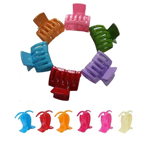 Thick Hair Claw Clips, Matte Non-Slip Barrette Hair Clips, Strong Hold for Long Hair, Pack of 6