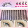 Lash Clusters Kit, Wispy Lash Clusters Natural Lash Extension Kit 144 Pcs Individual Lashes Cluster Eyelash Extension Kit, Lash Bond and Seal, Lash Remover, Lash Tweezers, Lash Brushes by EYDEVRO