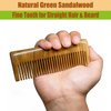 Moreinday Wooden Comb Wood Comb for Women Hair Comb Green Sandalwood Comb for Men
