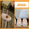 UPKOCH Mini Wooden Clogs, Dutch Themed Wooden Shoe Clogs Mini Finger Shoes Unfinished Wood Figure Dollhouse Accessories for DIY Craft Painting Key Chain Doll 4cm 3 Pairs