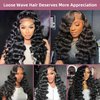 SUPERLOOK 6x5 Wear And Go Glueless Wigs Human Hair 220% Density Lace Front Wigs Human Hair Loose Deep Wave Wigs Pre Cut Lace 12a Real Pre Bleached New Body Wave Wig (20inch, 5X6 Loose Curly Wig)