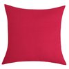 TangDepot Cotton Solid Throw Pillow Covers, 22" x 22" , Watermelon Red, 1 Count (Pack of 1)