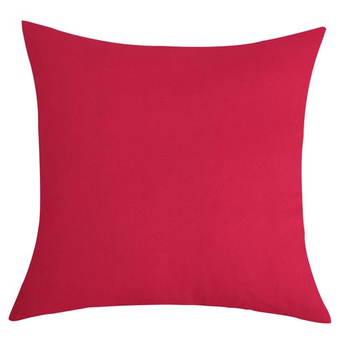 TangDepot Cotton Solid Throw Pillow Covers, 22" x 22" , Watermelon Red, 1 Count (Pack of 1)